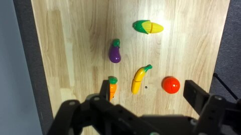Put the vegetables in the bowl: wrist camera at the start