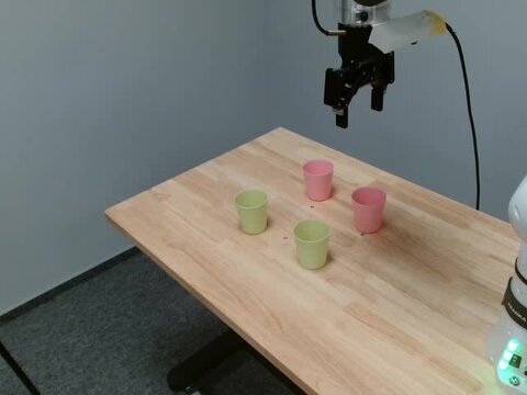 Stack the cups: external camera at the start