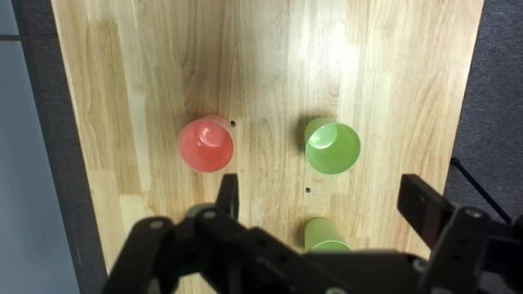Stack the cups: wrist camera at the start